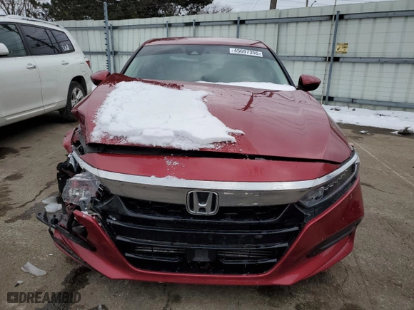 2019 Honda Accord Sedan LX 1.5T with VIN 1HGCV1F15KA004998, listed as a Copart auction lot 45697355 with 126,373 mi miles and Salvage Title. Bid and sale history available at carsss.com. Image 5.