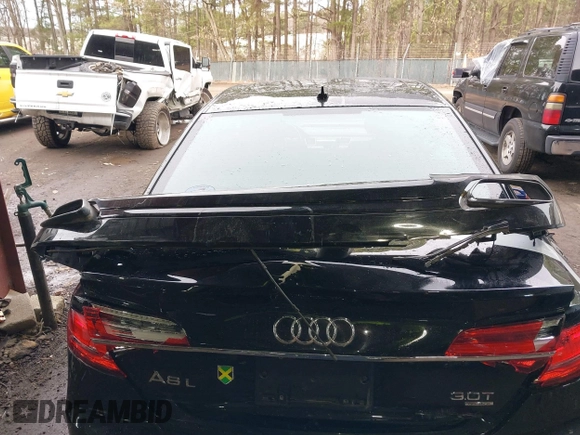2018 Audi A8 L with VIN WAU44AFD8JN000478, listed as a IAAI auction lot 41726558 with 88,668 mi miles. Bid and sale history available at carsss.com. Image 12.