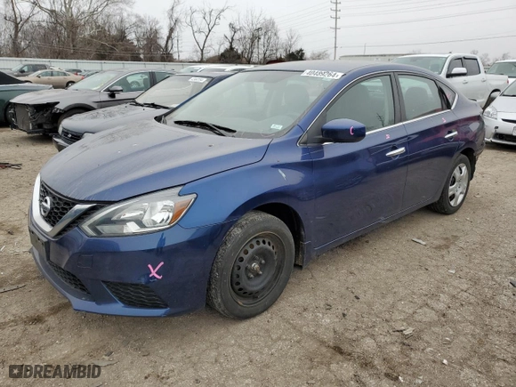 2017 Nissan Sentra SV with VIN 3N1AB7AP0HY325223, listed as a Copart auction lot 40489264 with 101,955 mi miles and Salvage Title. Bid and sale history available at carsss.com. Image 1.