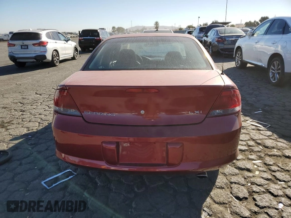 2001 Chrysler Sebring with VIN 1C3AL56U51N651197, listed as a Copart auction lot 74349244 with 78,001 mi miles and Salvage Title. Bid and sale history available at DreamBid. Image 6.