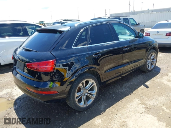 2016 Audi Q3 Premium Plus with VIN WA1BFCFS7GR002491, listed as a IAAI auction lot 42184078 with 161,186 mi miles and . Bid and sale history available at DreamBid. Image 4.