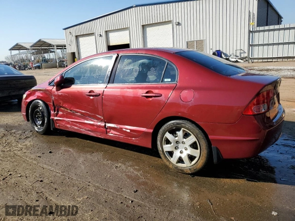 2007 Honda Civic Sdn LX with VIN 1HGFA16567L031733, listed as a Copart auction lot 43745454 with 182,708 mi miles and Salvage Title. Bid and sale history available at carsss.com. Image 2.