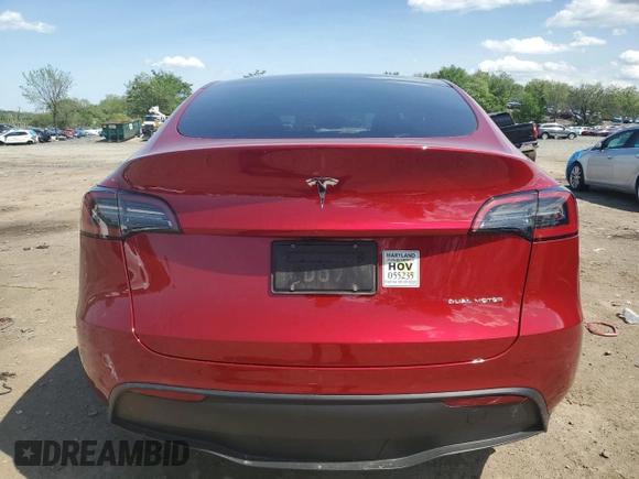 2024 Tesla Model Y Long Range z VIN 7SAYGDEE6RA261108, wystawiony jako Copart lot #55252805 z przebiegiem 16 932 mil mil oraz Szkoda całkowita • Salvage title. Historia ofert i sprzedaży dostępna na DreamBid. Obrazek 6.