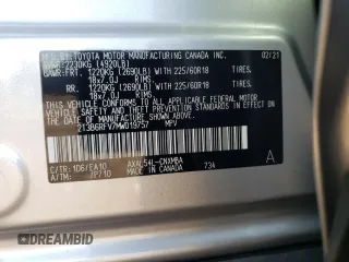 2021 Toyota RAV4 Hybrid LE with VIN 2T3B6RFV7MW019757, listed as a Copart auction lot 61929085 with 14,675 mi miles and Salvage title. Bid and sale history available at DreamBid. Image 13.