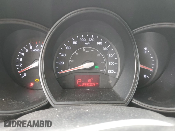 2013 Kia Rio LX with VIN KNADM5A38D6851068, listed as a Copart auction lot 74433694 with 258,009 mi miles and Clean Title. Bid and sale history available at DreamBid. Image 9.