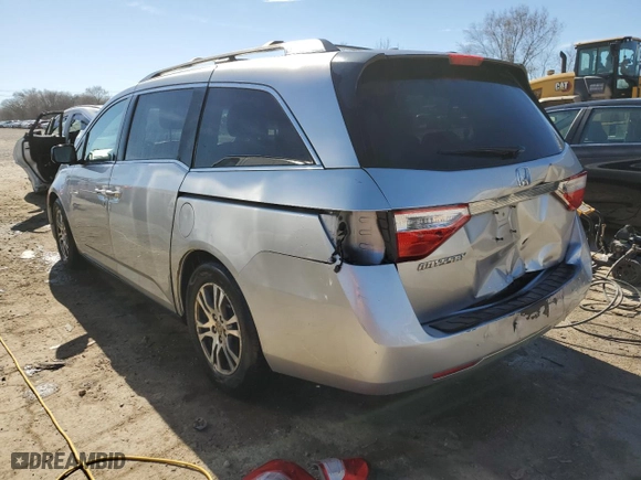 2011 Honda Odyssey EX-L with VIN 5FNRL5H6XBB095059, listed as a Copart auction lot 47368985 with 217,084 mi miles and Salvage Title. Bid and sale history available at carsss.com. Image 2.