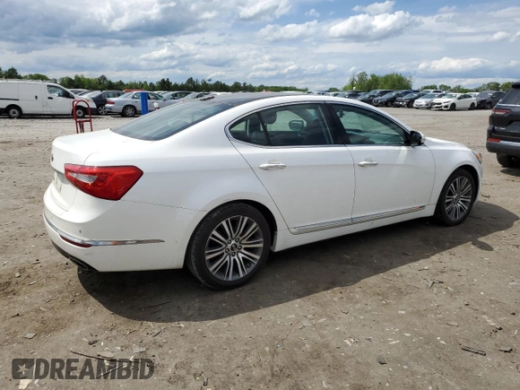 2014 Kia Cadenza Premium with VIN KNALN4D75E5166891, listed as a Copart auction lot 55971055 with 129,781 mi miles and Clean Title. Bid and sale history available at DreamBid. Image 3.