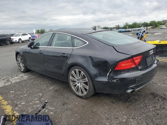 2014 Audi A7 Premium Plus with VIN WAUWGAFC4EN156501, listed as a Copart auction lot 58092255 with Not provided miles and Salvage title. Bid and sale history available at DreamBid. Image 2.