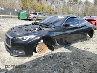 2019 Infiniti Q60 Luxe with VIN JN1EV7EL4KM290924, listed as a Copart auction lot 43347045 with 39,086 mi miles and Salvage title. Bid and sale history available at DreamBid. Image 1.