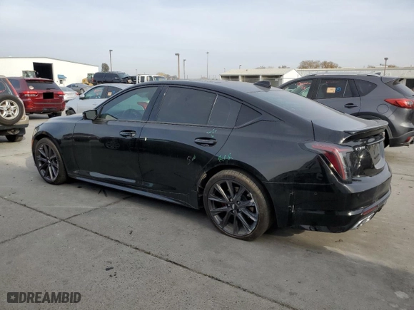 2021 Cadillac CT5 V-Series with VIN 1G6DR5RWXM0148046, listed as a Copart auction lot 80179113 with 20,919 mi miles. Bid and sale history available at carsss.com. Image 2.