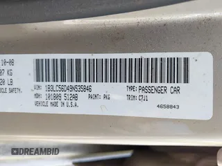 2009 Dodge Avenger SXT with VIN 1B3LC56D49N535846, listed as a IAAI auction lot 42061565 with Not Provided miles and . Bid and sale history available at carsss.com. Image 9.