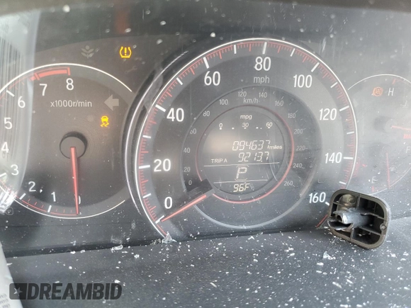 2016 Honda Accord Sport with VIN 1HGCR2F51GA145684, listed as a Copart auction lot 62077595 with 94,637 mi miles and Salvage title. Bid and sale history available at DreamBid. Image 9.