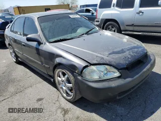 1998 Honda Civic LX with VIN 2HGEJ6673WH515915, listed as a Copart auction lot 52403795 with 224,174 mi miles and Salvage Title. Bid and sale history available at DreamBid. Image 4.
