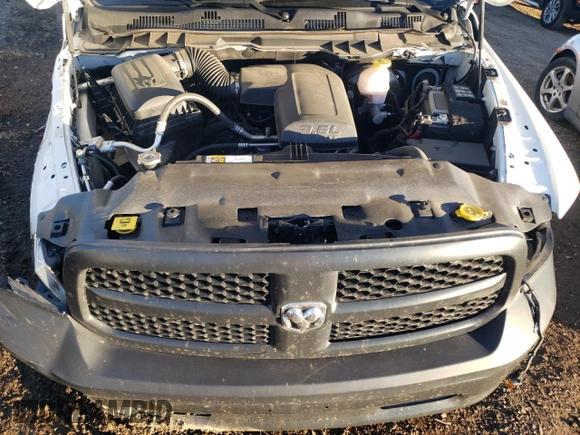 2023 Ram 1500 Tradesman with VIN 3C6RR7KG7PG555086, listed as a Copart auction lot 79924014 with 35,476 mi miles and Salvage title. Bid and sale history available at DreamBid. Image 11.