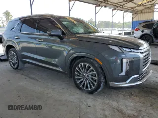 2024 Hyundai Palisade Calligraphy with VIN KM8R7DGE4RU655825, listed as a Copart auction lot 60560485 with 17,646 mi miles and Salvage title. Bid and sale history available at DreamBid. Image 4.