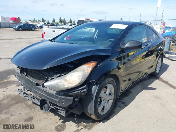 2013 Hyundai Elantra Coupe GS with VIN KMHDH6AE4DU023377, listed as a IAAI auction lot 41847471 with 134,772 mi miles. Bid and sale history available at carsss.com. Image 2.