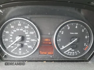 2008 BMW 3 Series 328i with VIN WBAVA33508P142196, listed as a Copart auction lot 57617965 with 129,798 mi miles and Salvage title. Bid and sale history available at DreamBid. Image 9.