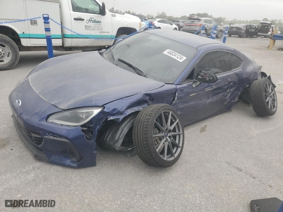2022 Subaru BRZ Limited with VIN JF1ZDBE18N9700916, listed as a Copart auction lot 46834124 with 34,999 mi miles. Bid and sale history available at carsss.com. Image 1.