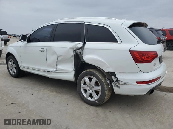 2015 Audi Q7 3.0T Premium with VIN WA1CGAFE8FD017755, listed as a Copart auction lot 45472515 with 0 mi miles and Salvage Title. Bid and sale history available at carsss.com. Image 2.