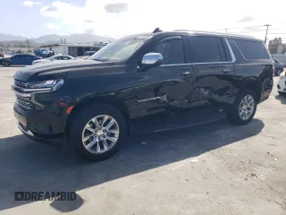 2023 Chevrolet Suburban Premier с VIN 1GNSKFKD8PR205665, выставлен на аукционе Copart как лот 51694655 с пробегом 27 882 миль миль и Списание • Salvage title. История ставок и продаж доступна на DreamBid. Изображение 1.