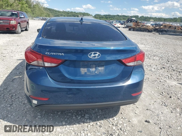 2016 Hyundai Elantra SE with VIN KMHDH4AE6GU516535, listed as a Copart auction lot 56665975 with 111,846 mi miles and Salvage title. Bid and sale history available at DreamBid. Image 6.