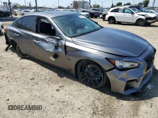 2014 Infiniti Q50 Sport with VIN JN1BV7APXEM687358, listed as a Copart auction lot 52028215 with 109,855 mi miles and Salvage Title. Bid and sale history available at DreamBid. Image 4.