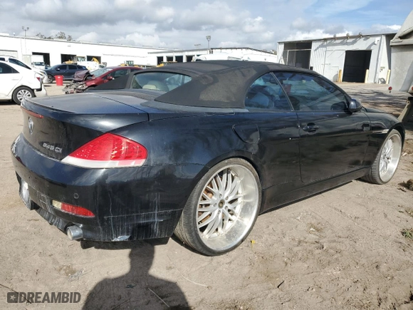 2005 BMW 6 Series 645Ci with VIN WBAEK73405B325330, listed as a Copart auction lot 84052984 with 138,783 mi miles and Salvage Title. Bid and sale history available at carsss.com. Image 3.