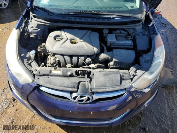 2012 Hyundai Elantra Limited with VIN 5NPDH4AE9CH083253, listed as a Copart auction lot 47805765 with 134,560 mi miles and Salvage Title. Bid and sale history available at carsss.com. Image 11.