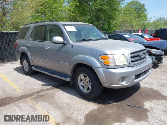 2002 Toyota Sequoia SR5 with VIN 5TDZT34A02S114681, listed as a IAAI auction lot 42102025 with 205,596 mi miles and . Bid and sale history available at carsss.com. Image 1.