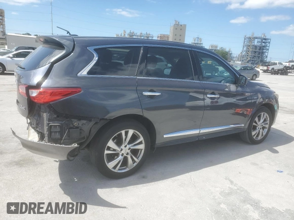 2014 Infiniti QX60 with VIN 5N1AL0MN2EC501751, listed as a Copart auction lot 53082725 with 134,076 mi miles and Salvage Title. Bid and sale history available at DreamBid. Image 3.
