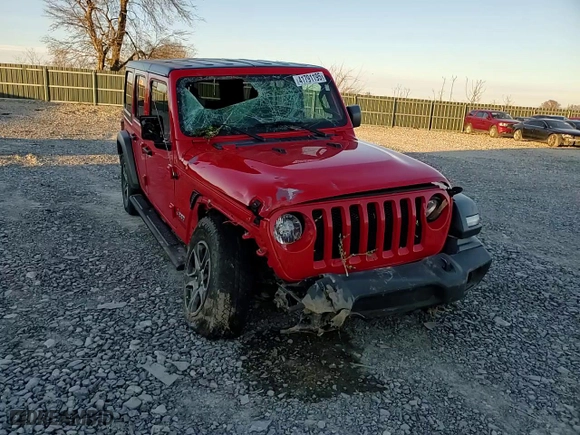 2018 Jeep Wrangler Unlimited Sport S with VIN 1C4HJXDG5JW278746, listed as a Copart auction lot 41791195 with 31,596 mi miles and Salvage Title. Bid and sale history available at carsss.com. Image 10.
