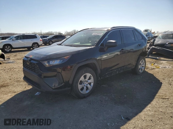 2019 Toyota RAV4 LE with VIN 2T3H1RFV5KC022308, listed as a Copart auction lot 49775905 with 76,704 mi miles and Salvage Title. Bid and sale history available at carsss.com. Image 1.