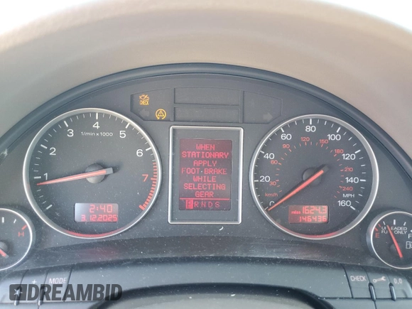 2004 Audi A4 1.8T with VIN WAULC68E14A033951, listed as a Copart auction lot 48209235 with 146,436 mi miles and Salvage Title. Bid and sale history available at carsss.com. Image 9.