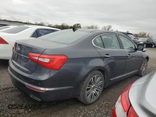 2014 Kia Cadenza Premium with VIN KNALN4D70E5153093, listed as a Copart auction lot 77487944 with 122,907 mi miles and Salvage Title. Bid and sale history available at carsss.com. Image 3.