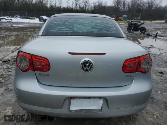 2007 Volkswagen Eos 3.2L with VIN WVWFB71FX7V037070, listed as a Copart auction lot 44582665 with Not Provided miles and Salvage Title. Bid and sale history available at DreamBid. Image 6.