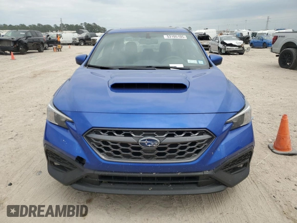 2022 Subaru WRX Premium with VIN JF1VBAF67N9008378, listed as a Copart auction lot 53105105 with 18,956 mi miles and Salvage Title. Bid and sale history available at carsss.com. Image 5.