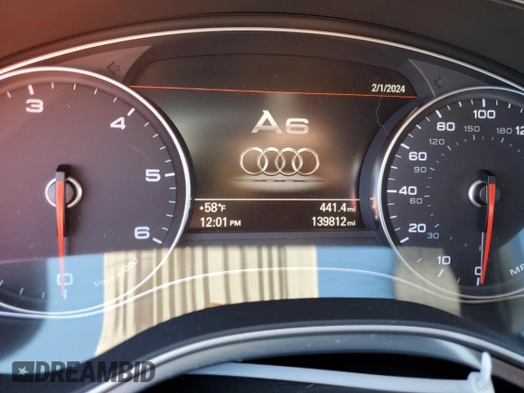 2015 Audi A6 Premium Plus with VIN WAUFMAFC4FN039043, listed as a Copart auction lot 40271484 with 139,812 mi miles and . Bid and sale history available at DreamBid. Image 9.