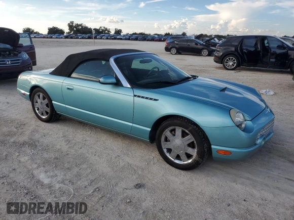 2002 Ford Thunderbird Hardtop Premium z VIN 1FAHP60A22Y123643, wystawiony jako Copart lot #73840684 z przebiegiem 47 589 mil mil oraz Szkoda całkowita • Salvage title. Historia ofert i sprzedaży dostępna na DreamBid. Obrazek 4.