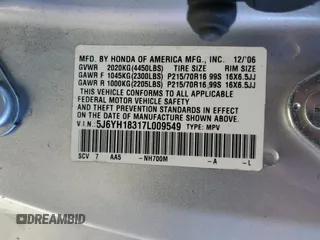 2007 Honda Element LX with VIN 5J6YH18317L009549, listed as a Copart auction lot 88809925 with 231,531 mi miles and Clean Title. Bid and sale history available at DreamBid. Image 14.