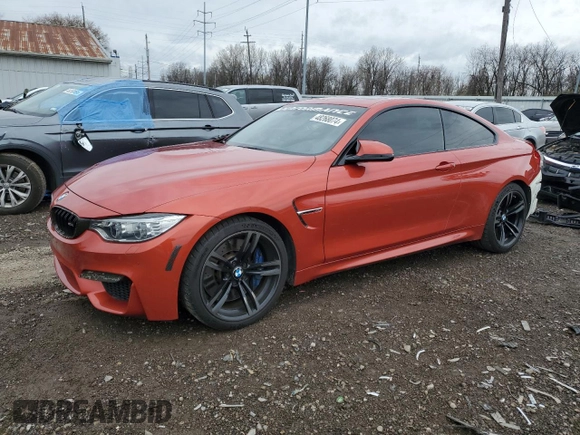 2015 BMW M4 with VIN WBS3R9C50FK332055, listed as a Copart auction lot 48268074 with 65,996 mi miles. Bid and sale history available at carsss.com. Image 1.