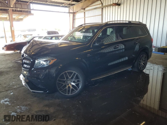 2017 Mercedes-Benz GLS 63 AMG with VIN 4JGDF7FE9HA742782, listed as a Copart auction lot 46303765 with 41,198 mi miles and Salvage title. Bid and sale history available at DreamBid. Image 1.