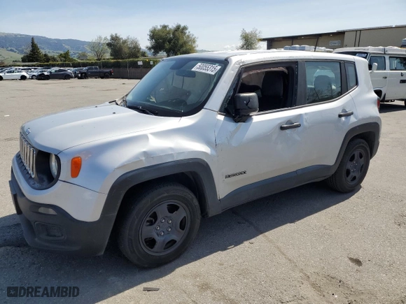2017 Jeep Renegade Sport with VIN ZACCJAAB7HPF17852, listed as a Copart auction lot 50055315 with 149,769 mi miles and Salvage Title. Bid and sale history available at carsss.com. Image 1.