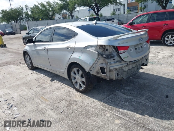 2013 Hyundai Elantra GLS with VIN KMHDH4AE4DU703817, listed as a IAAI auction lot 42377070 with 193,951 mi miles and . Bid and sale history available at DreamBid. Image 3.