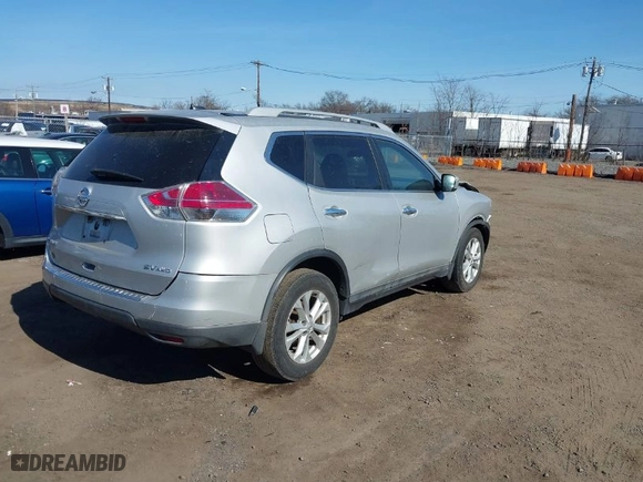 2015 Nissan Rogue SV with VIN 5N1AT2MV4FC799863, listed as a IAAI auction lot 41755466 with 120558 miles. Bid and sale history available at carsss.com. Image 4.