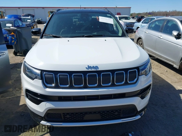 2022 Jeep Compass Limited with VIN 3C4NJDCB1NT149826, listed as a IAAI auction lot 41808462 with 32,278 mi miles and . Bid and sale history available at DreamBid. Image 13.