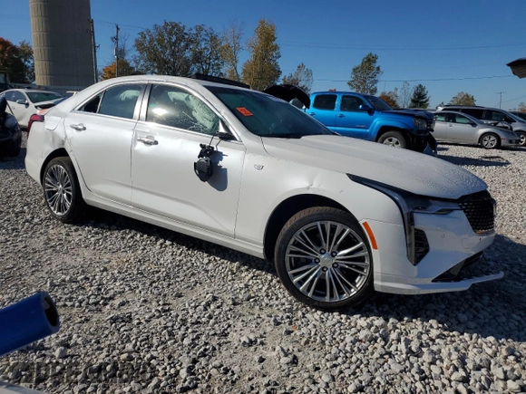 2024 Cadillac CT4 Premium Luxury with VIN 1G6DF5RK6R0118149, listed as a Copart auction lot 76322914 with Not Provided miles and Salvage Title. Bid and sale history available at DreamBid. Image 4.