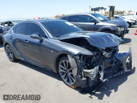 2021 Lexus IS 350 F Sport with VIN JTHGZ1B26M5037621, listed as a IAAI auction lot 42271422 with 42,719 mi miles and . Bid and sale history available at DreamBid. Image 1.