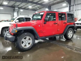 2018 Jeep Wrangler JK Unlimited Sport S with VIN 1C4HJWDG1JL918561, listed as a Copart auction lot 50262165 with 108,334 mi miles and Salvage Title. Bid and sale history available at carsss.com. Image 1.