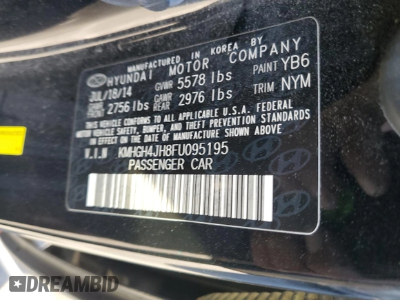 2015 Hyundai Equus Ultimate z VIN KMHGH4JH8FU095195, wystawiony jako Copart lot #80623324 z przebiegiem 118 827 mil mil oraz Czysty tytuł • Clean title. Historia ofert i sprzedaży dostępna na DreamBid. Obrazek 12.