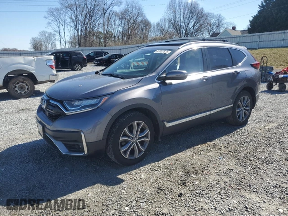 2021 Honda CR-V Touring with VIN 5J6RW2H99ML016927, listed as a Copart auction lot 47052515 with 48,535 mi miles and Salvage Title. Bid and sale history available at carsss.com. Image 1.